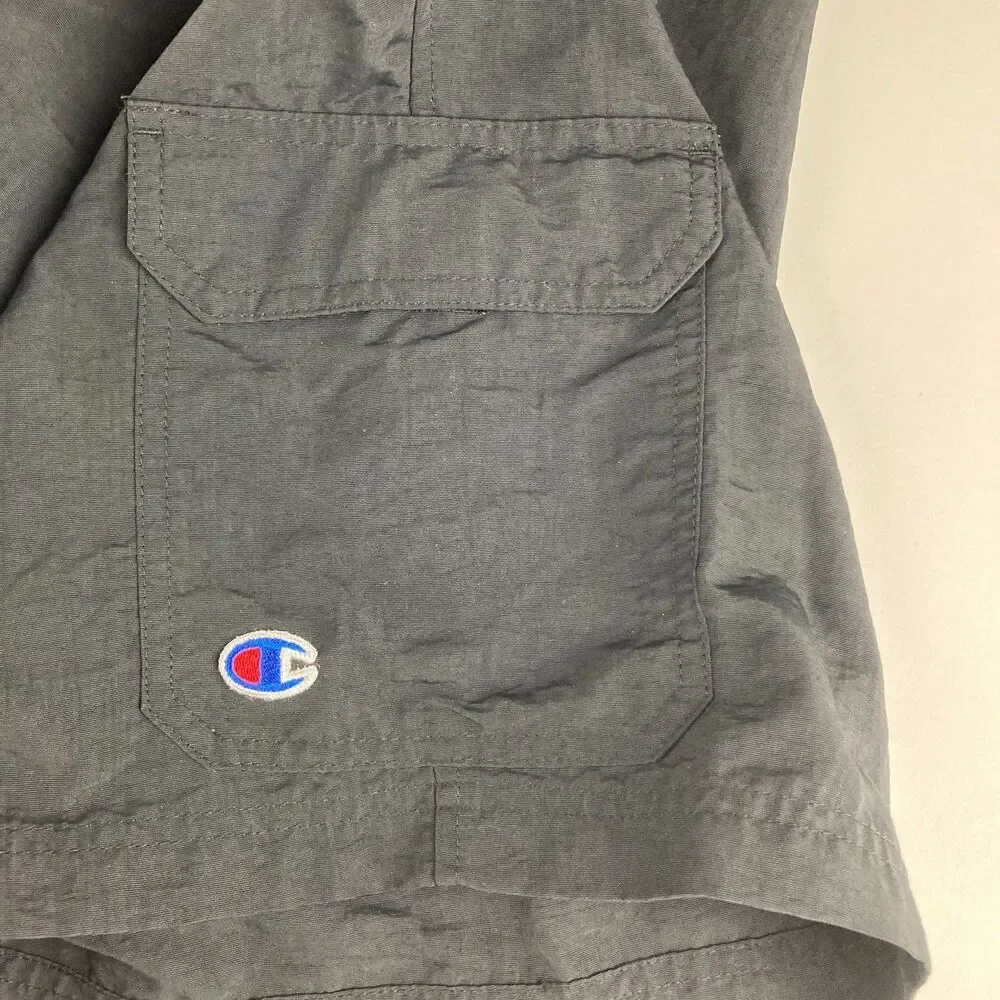 Champion Cargo Shorts Mens XL Black Drawstring Athletic Hiking 7